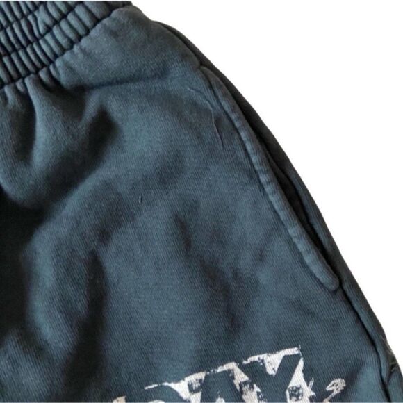 NWT Daydreamer Vintage Black Punk Stamp Sweatshorts XS Shorts Pull On Athletic - Picture 5 of 10